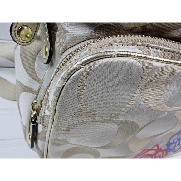 Coach Signature F20795 Poppy Backpack Bookbag - Picture 5 of 16